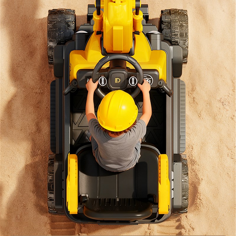 儿童挖掘机玩具车可坐人大号女男孩遥控电动挖土机工程车四轮汽车