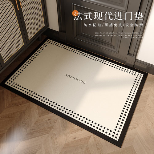 简约地垫入户门垫进门口玄关脚垫pvc可擦M洗免打理地毯高级感耐脏