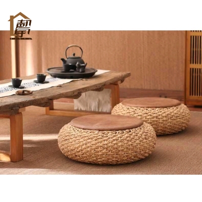 草墩子下棋草编茶几家用座垫跪坐圆圈藤编莆团参禅新款打坐蔺草