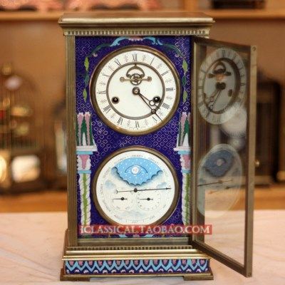 钟表 座钟 古典钟表 工艺钟表 欧式钟表 星辰日月钟表（青/蓝）,家居饰品,座钟,淘宝优惠券,粉丝福利购,淘宝优惠卷
