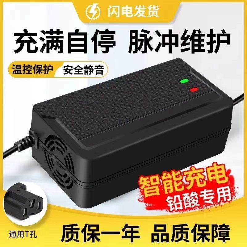 自动断电两轮三轮电动车电q动车充电器48V60V72V超级快充电车通用