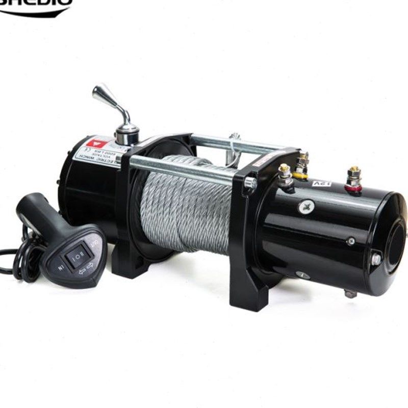 晟雕电动绞c盘12V/24V 3000磅汽车越野车电动q牵引机 车载电动绞