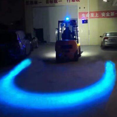 直廊界警示宽蓝叉车边示安全范围示倒车箭头灯一字区域激光线红光