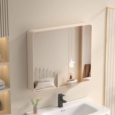 新款圆弧形浴室镜柜智能灯光储物柜卫生间挂墙式带美妆收纳架镜箱,家装主材,智能浴室镜,淘宝优惠券,粉丝福利购,淘宝优惠卷