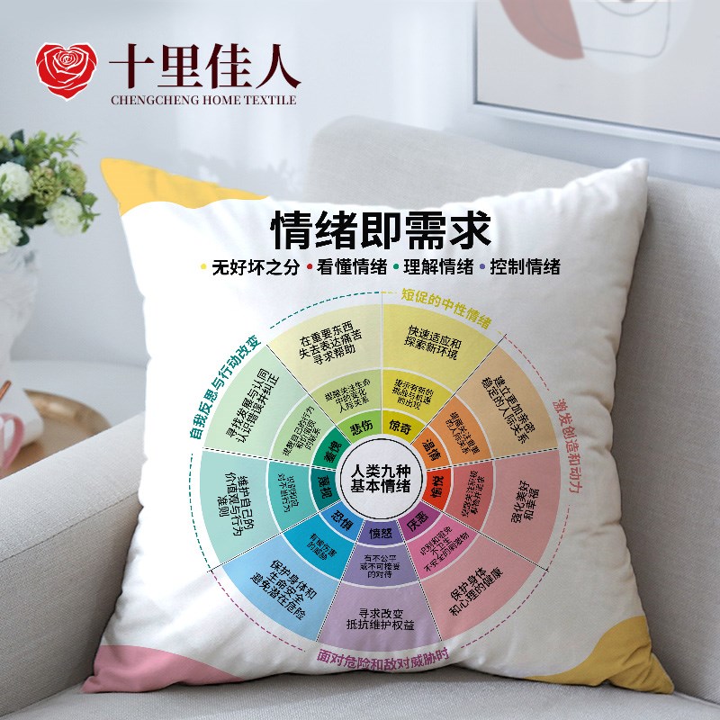 情绪抱枕两用被子文字屏蔽力心灵心理咨询室布置靠枕Z礼物不含芯
