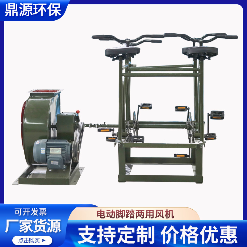 长期供应SR-900型转速高人防风机噪音小消防钢板电动脚踏两用风机