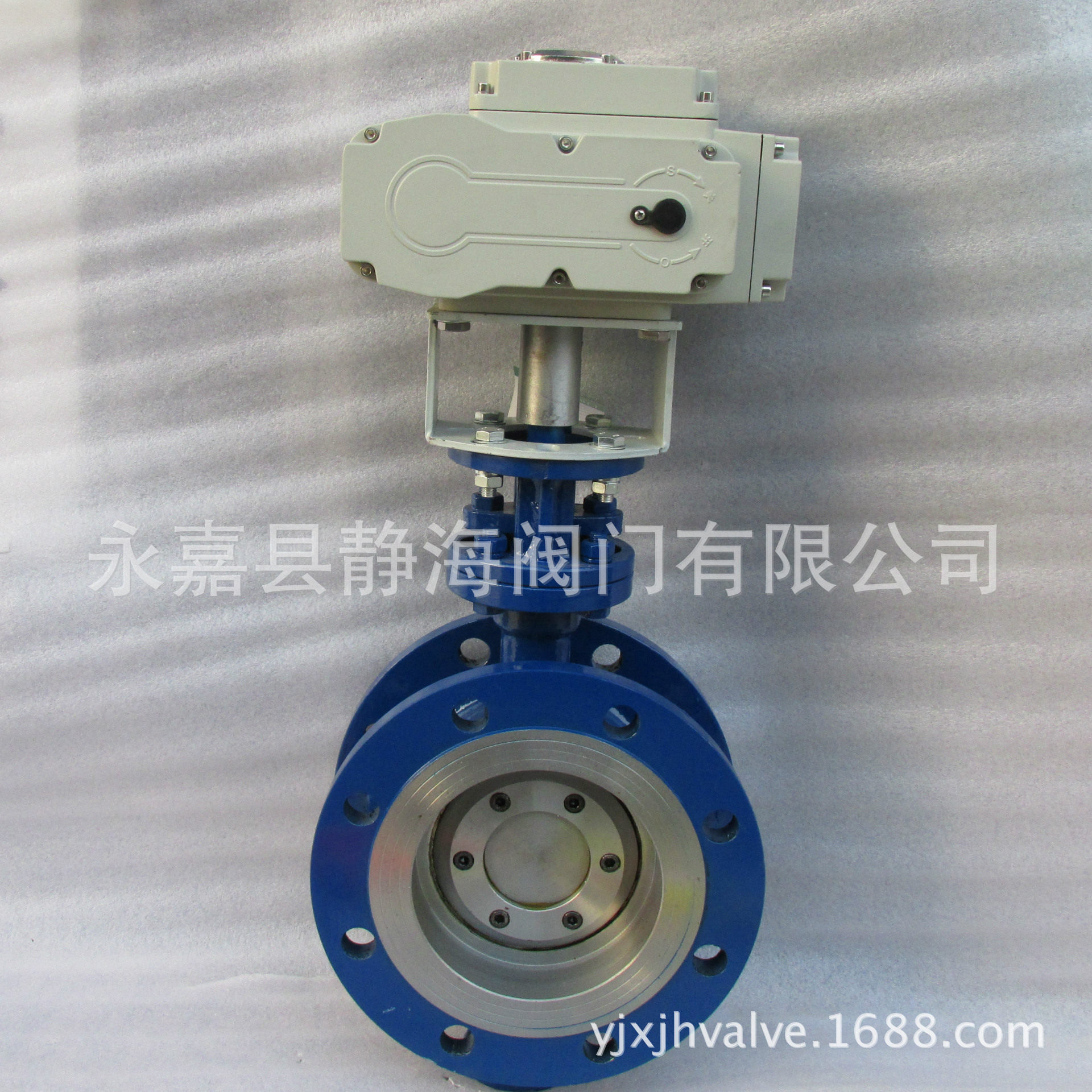 瀞海源头厂家D943H-16C电动蝶阀三偏心铸钢 电动硬密封法兰蝶阀