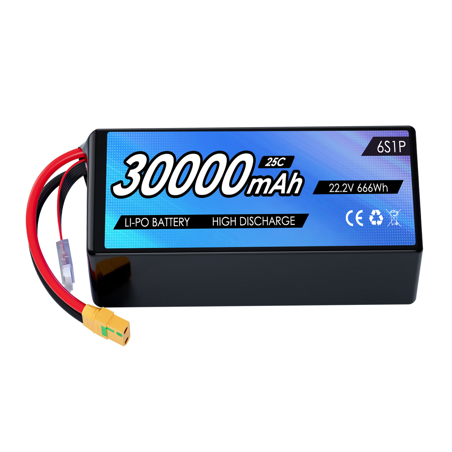 适用遥控无人机电池6S30000mAh25C22.2V四轴飞行机直升机电池