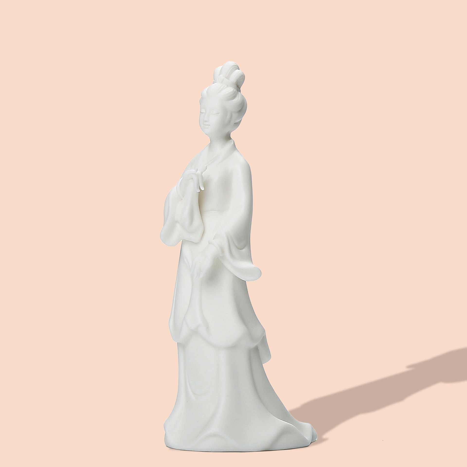 陶瓷仕女摆件中式古典美女书房书C柜工艺装饰品家居复古侍女雕塑