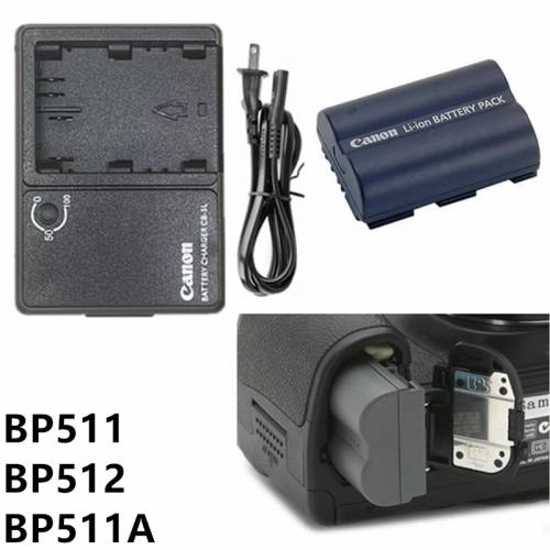 适用佳能EOS 5D 50D 40D 30D 20D 10D单反相机BP511A电池+充电器
