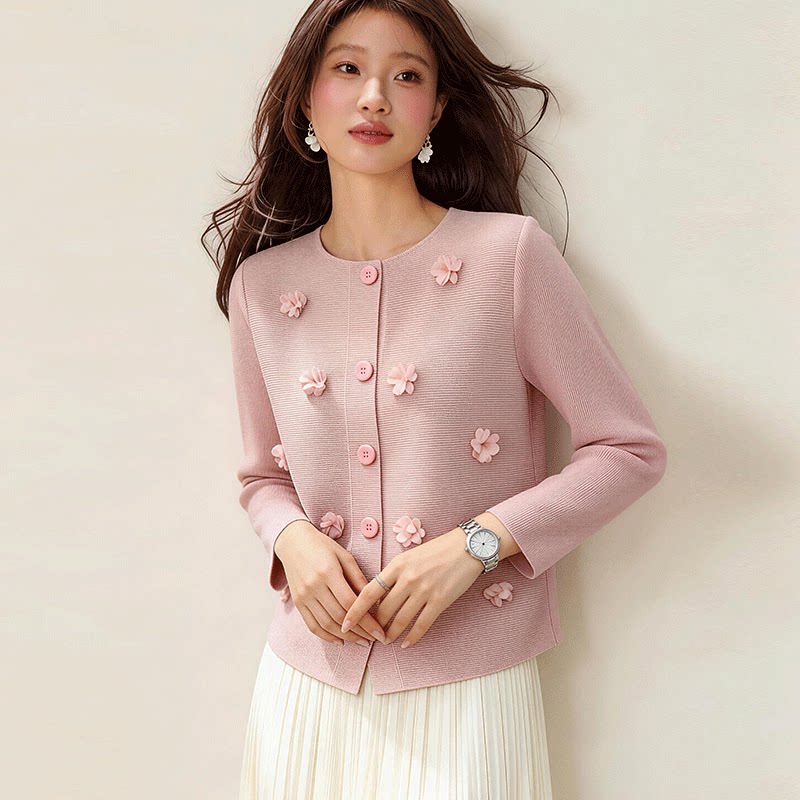 三宅褶皱甜美风立体花朵