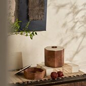 边品扣面皮木质面布艺装 饰形风革邸家居玄关桌多高侘寂首饰民宿盒