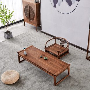 炕桌桌新中式榻榻米禅意式飘窗地家用日式实木矮茶几小桌子坐地