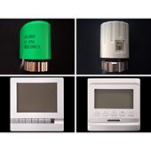 电动中文温控分水器温控自动恒温执行器液晶显示面板电磁阀设定