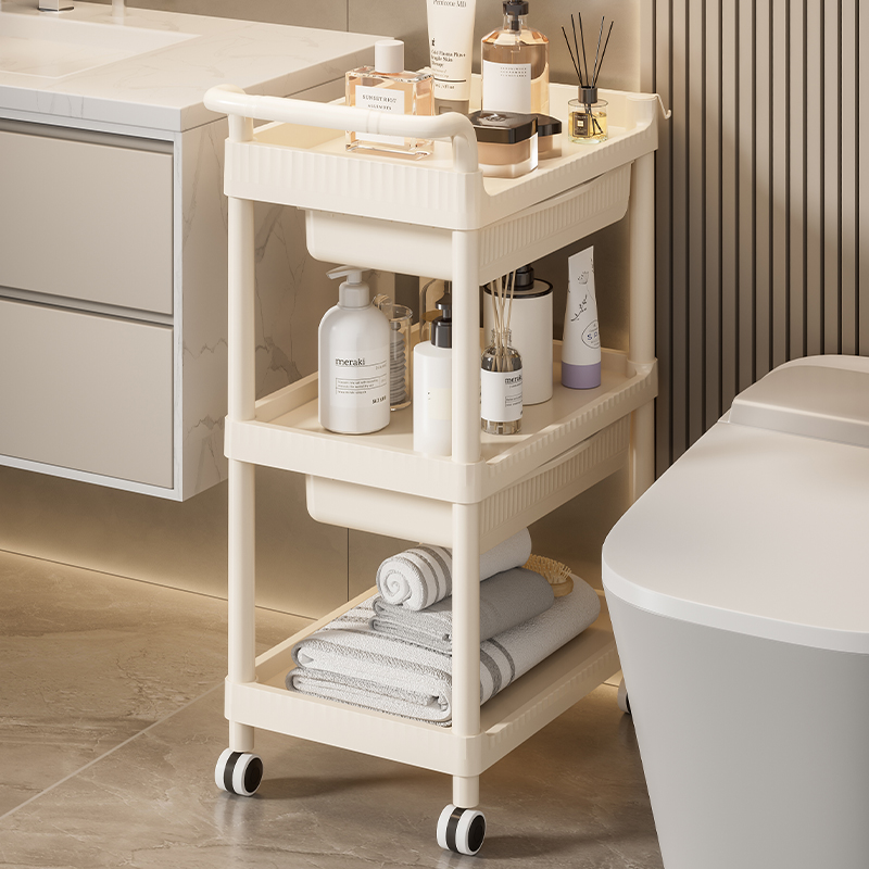 美容院专用小推车j家用可移动置物架零食浴室收纳架子卧室多层手