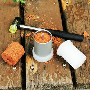 方块钩饵料成型器翻板钩压饵器鲢鳙爆炸钩饵自制模具钓鱼工具渔具