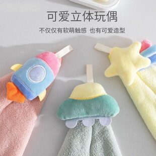 擦手巾手搽的可爱吸水抹厨房专用小毛巾手手干布挂式强神器插手帕