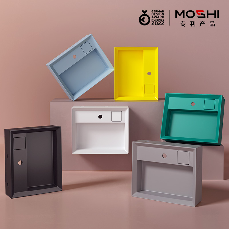 台控隐藏式侧排水台上盆单盆洗脸洗手盆侧边下Q水阳台小尺寸浴室