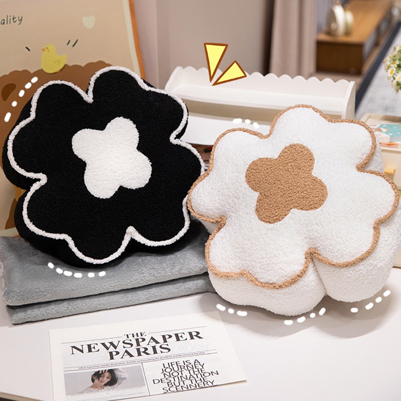 暖手抱枕毯子g二合一被子两用车用睡觉沙发靠枕办公室毛毯枕头黑