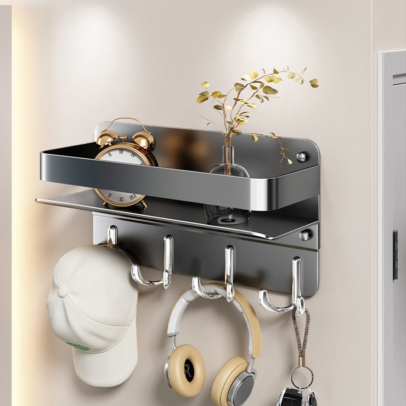 入户门后挂衣架客厅玄关钥匙挂钩上墙打孔壁挂衣钩创W意挂钩置物