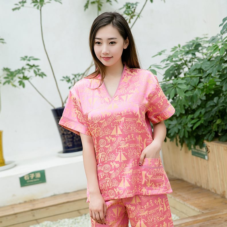 服工厂汗蒸服服服装女士服浴理疗拔罐团购新品定制服足桑拿疗按摩