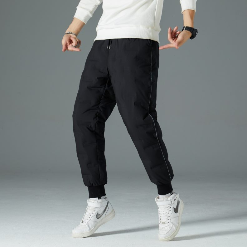 2023棉秋冬爸爸防水加厚新款女男式男士羽绒裤男款外穿防裤裤寒季