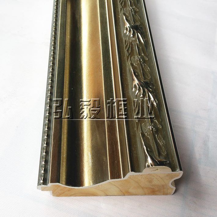 银箔3 实木 金装饰线条50背景墙装饰画5线条高档银箔   油画框
