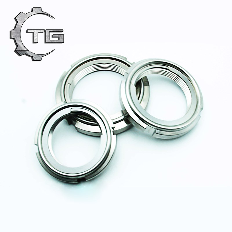 不锈钢SUS3h04 精密免开槽轴承锁紧圆螺母 FUNTS 钢片自锁圆螺母