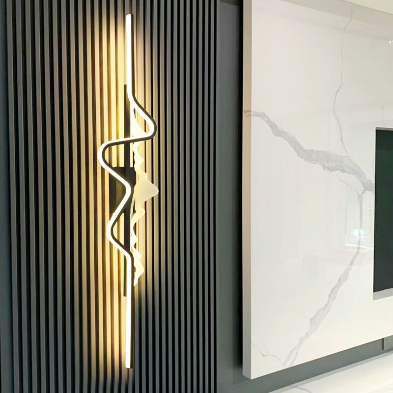 创意长条轻奢壁灯客o厅电视沙发背景墙格栅极简约现代卧室床头灯