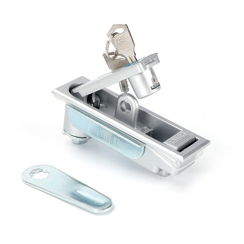 XAT01平面锁h 型 把手按压式XAT02 XBG15/16/17/18机柜门锁