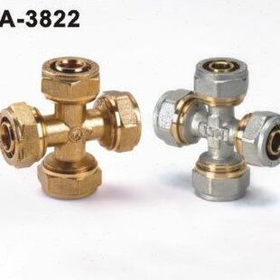 奇爱十字 铝塑管铝塑管四通牌四通 16铜接头16铜20 接头四通 卡套