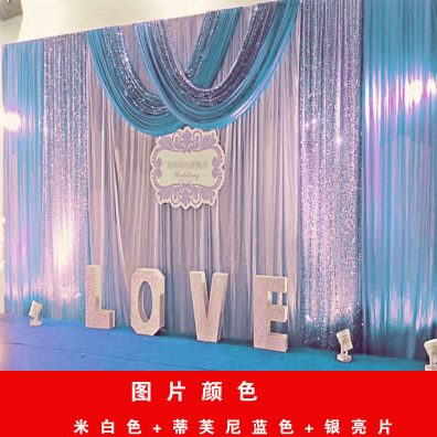 背景布背景婚庆道具新款纱幔婚庆布幔舞台背景布纱幔主背婚礼婚庆