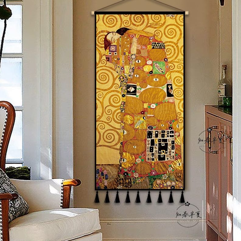 现代挂毯布艺大尺寸背景墙走廊玄关布艺术挂画装饰画卧室客厅抽象图片