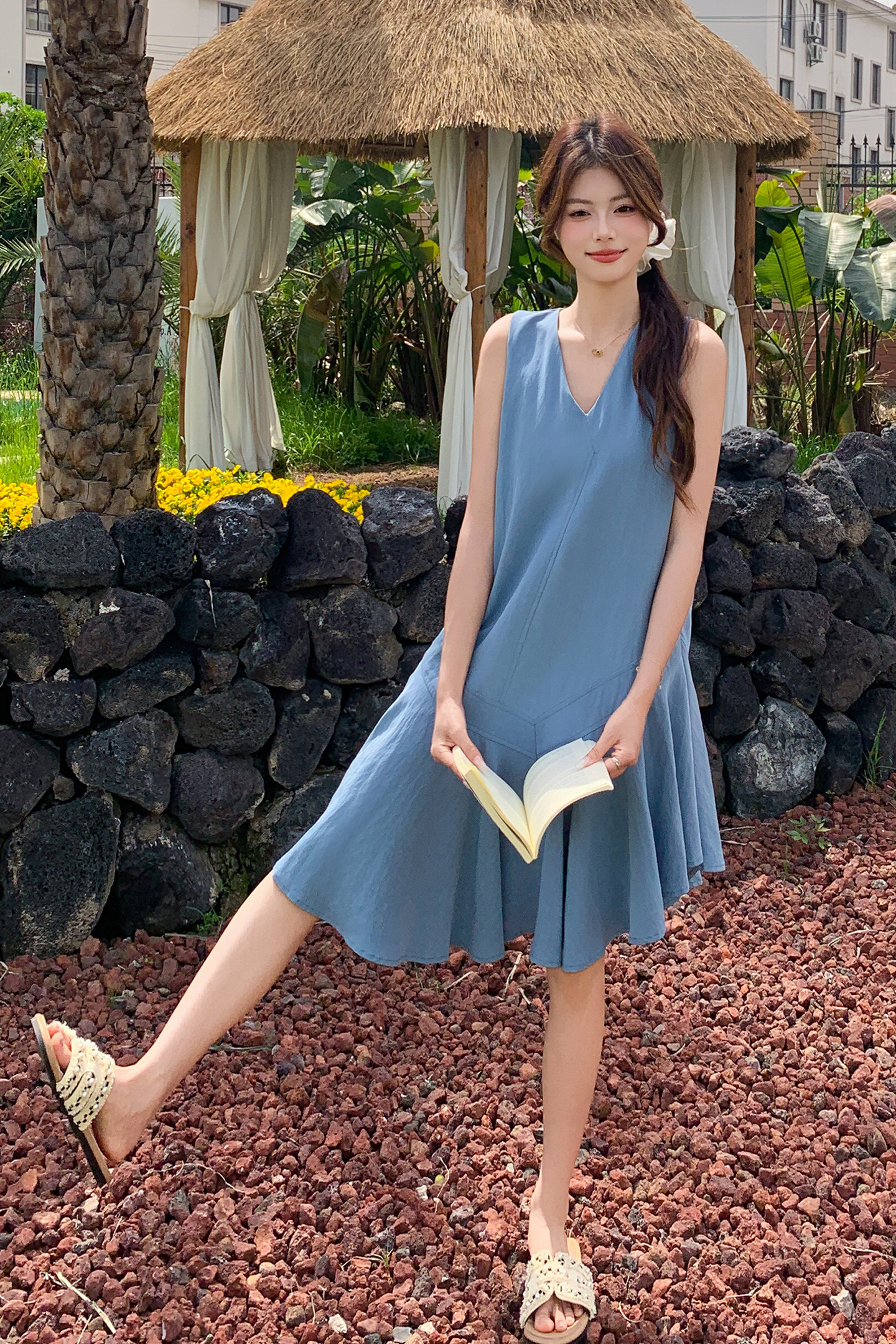 26年夏季新款-超美莱赛尔无袖鱼尾连衣裙ZB187-1017-P145-K238,女装连衣裙,浙宝187
