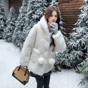 秋冬款新品-暖糯可爱连帽毛毛外套ZB187-138-P188-K268，女装皮草，浙宝187