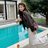 26年春款-个性设计感皮外套（两色）ZB187-1007-P130-K219，女装皮衣，浙宝187