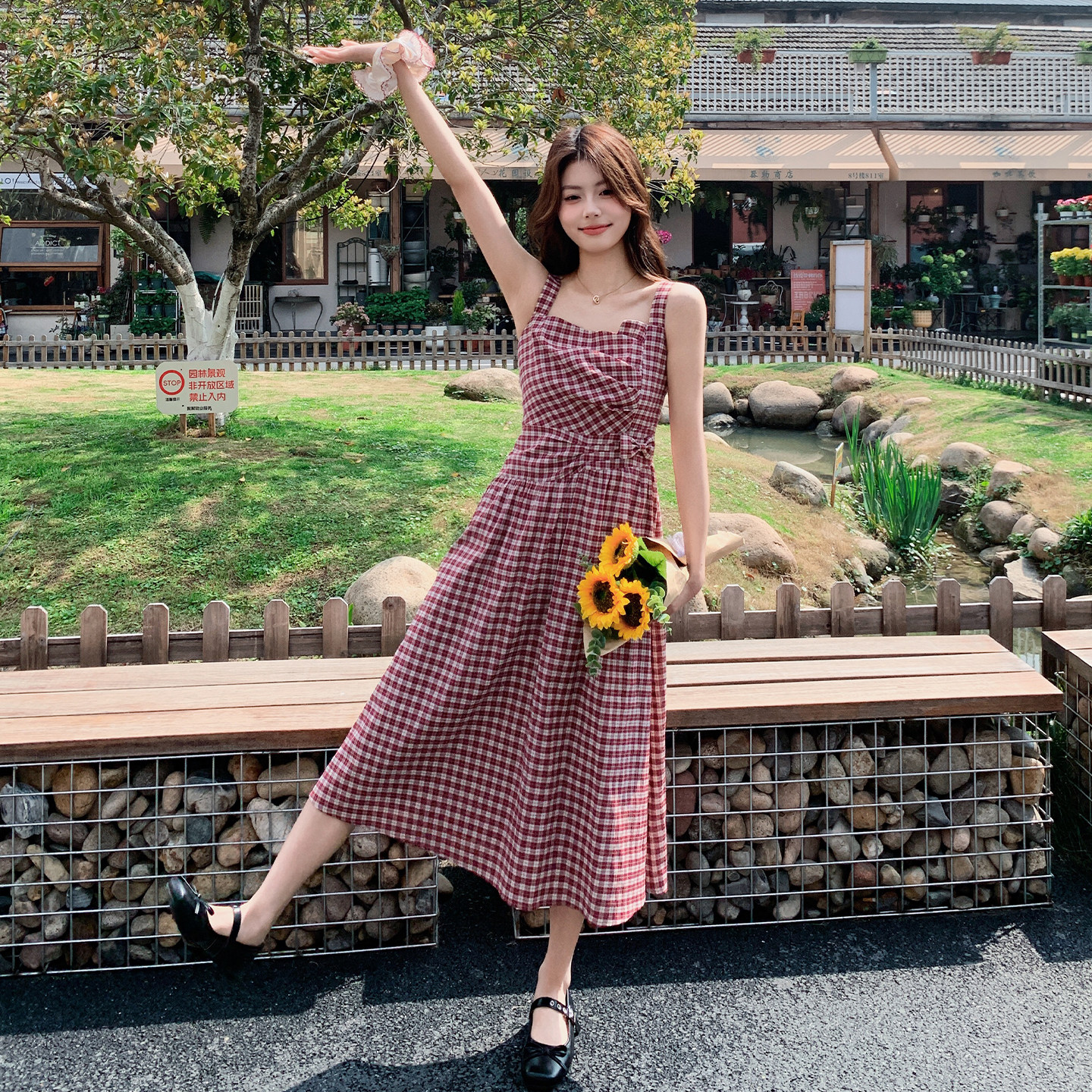 夏季新款-设计感活力复古红连衣裙ZB187-1011-P135-K218，女装连衣裙，浙宝187