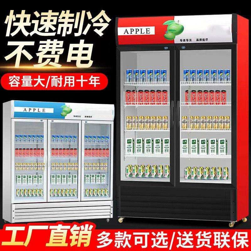 商用啤酒柜单双门保鲜冷藏饮料柜超市冷饮柜餐厅冰柜酒水展示柜