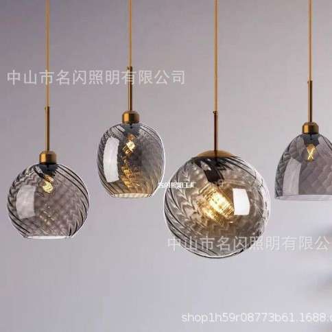 北欧设计师电镀玻璃吊灯餐厅卧室吧台咖啡厅茶室民宿样板房灯具