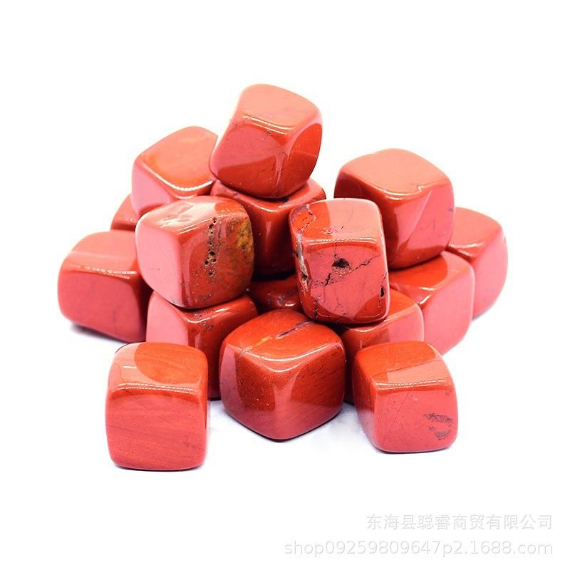 水晶红碧玉碎石原石抛光石摆件消磁鱼缸造景盆栽装饰墙面装潢