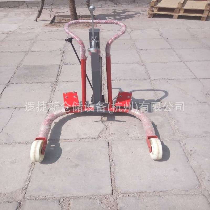 手动油桶搬运车200KG拉油桶车手动液压圆桶搬运工具升降手推车
