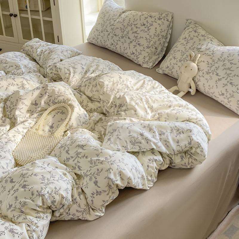 A类小清新云感皱皱棉被套单件150x200x230学生宿舍单人被罩三件套