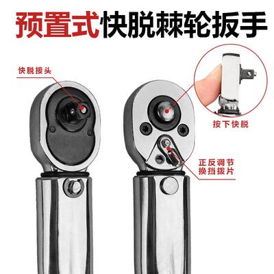 1/4" 快脱自行车扭力扳手11件套机械预制式力矩扭力扳手