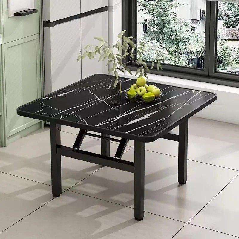 折叠桌子吃饭桌家用餐桌出租房用小桌子摆摊矮桌可折叠正方形地桌