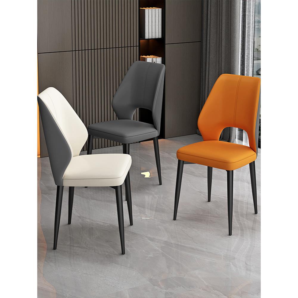 北欧轻奢餐椅简约现代家用靠背椅洽谈椅餐桌椅凳子酒店椅棋牌椅J&