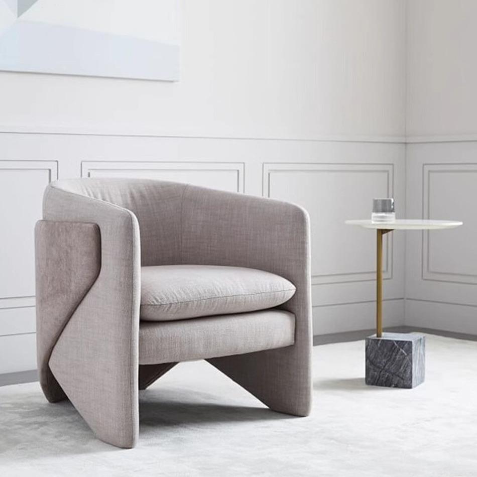 北欧轻奢家用阳台卧室单人靠背沙发椅设计师款酒店民宿高端休闲椅