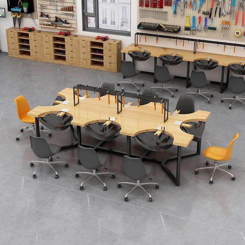 d制实木金工桌4人工位首饰加工桌打金台珠宝银饰操作桌6人打金桌