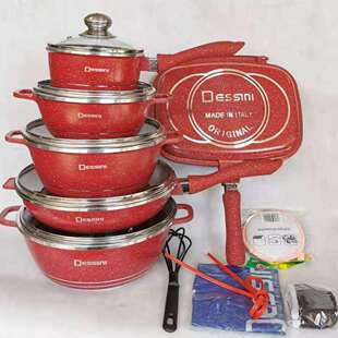 Dessini23件套锅具不粘锅麦饭石压铸锅套装厨房餐具家用