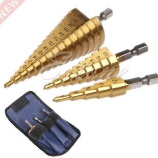 3Pc Coated Bit Quick Nitride Drill Titanium Steel Set Step