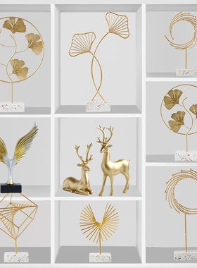 北欧轻奢风玄关创意摆件家居客厅A装饰品电视酒柜办公室桌面小摆